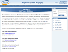 Tablet Screenshot of paysys.fbr.gov.pk